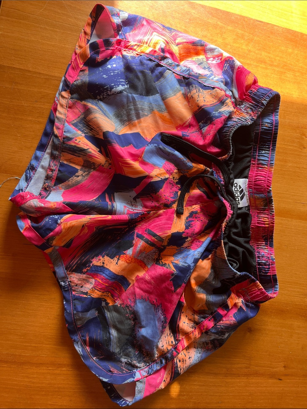 adidas Multicolor Abstract Print Athletic Shorts - Picture 1 of 2